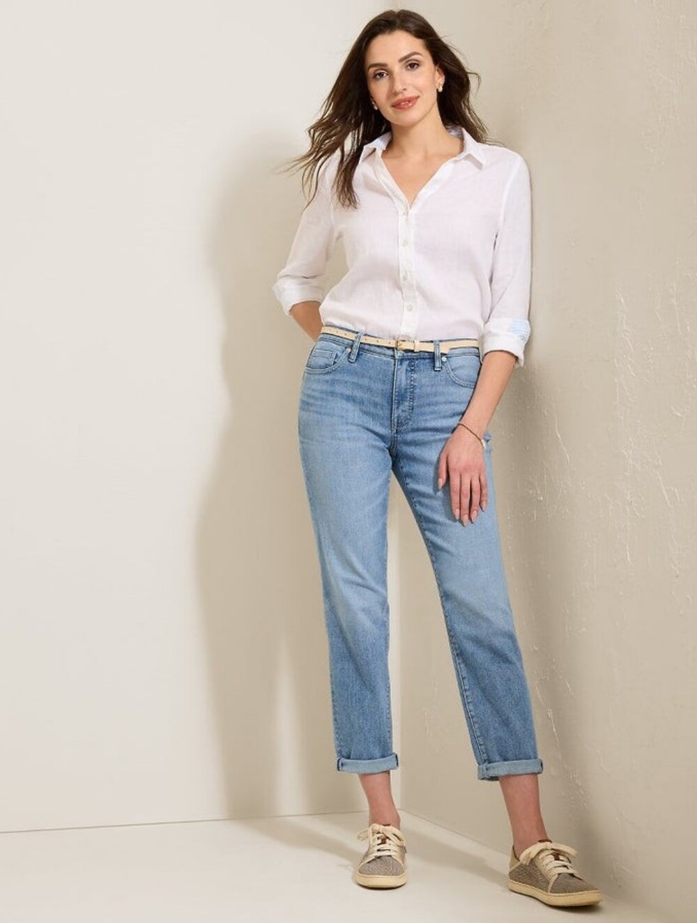 Tommy Bahama Denim Boyfriend Mid-Rise Jeans W25 L29 Two Tones Lightweight